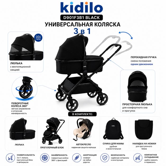Детские прогулочные коляски | 2в1 | 3в1