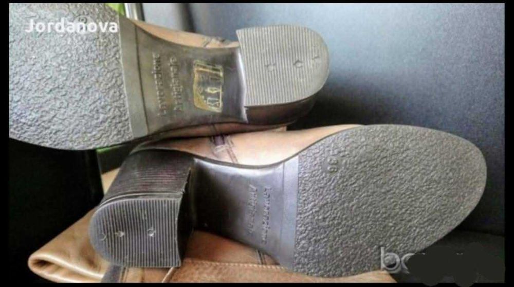 Ботуши от естествена кожа, височина с възможност над коляното, №36