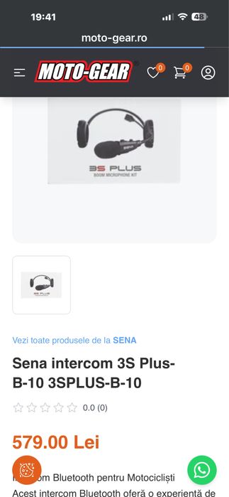 Sena 3s Plus sistem comunicare intercom