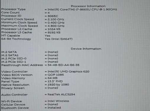 Placa de baza Dell Latitude 7300 - Perfect functionala