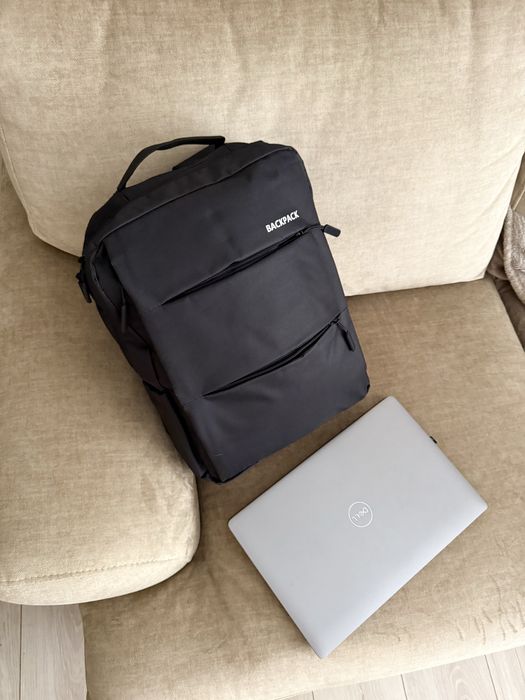 Ghiozdan laptop business negru slim avion calatorii geanta travel usb