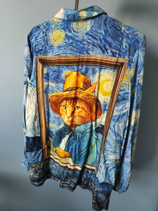 Риза Medicine с етикет Ван Гог с котешки принт