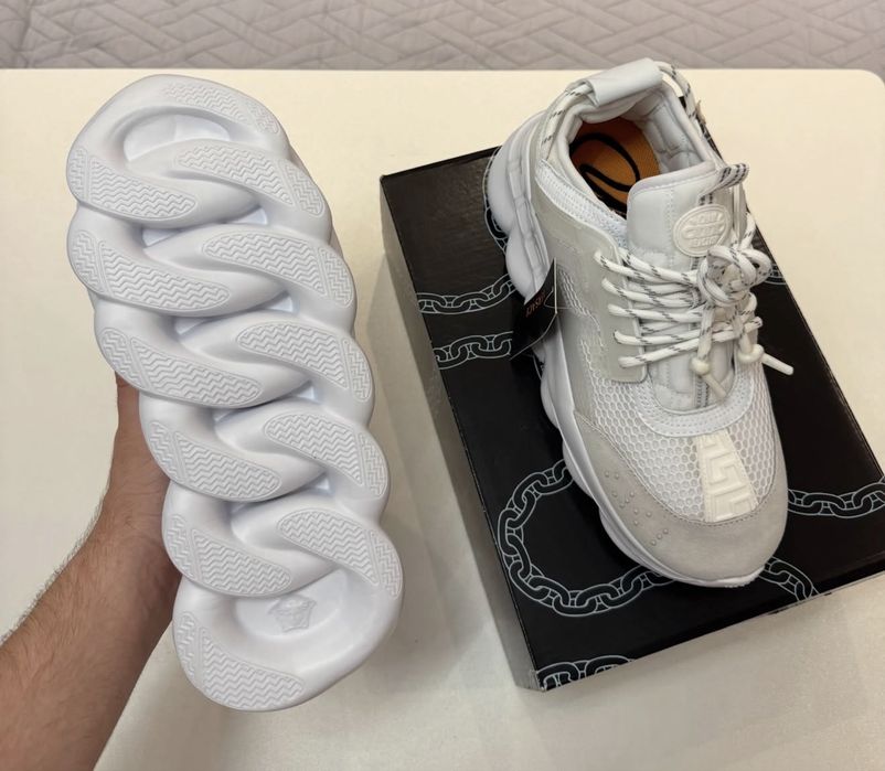 *ULTIMELE STOCURI* Versace Chain Reaction White  Premium ( Verificare Colet)