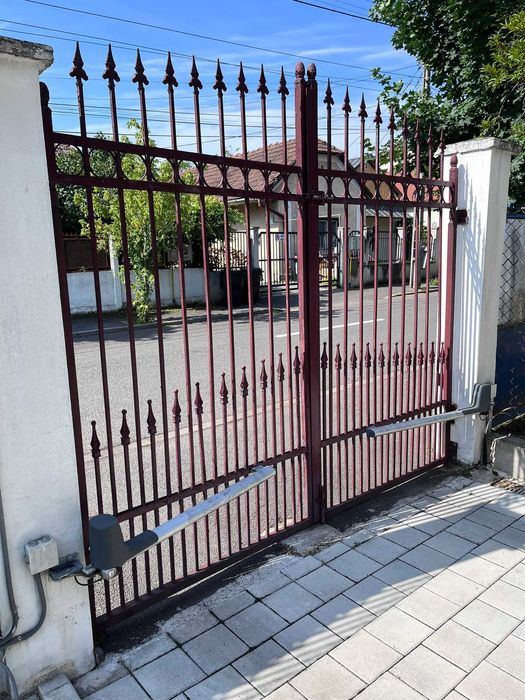 Porti acces auto + panou gard fier forjat