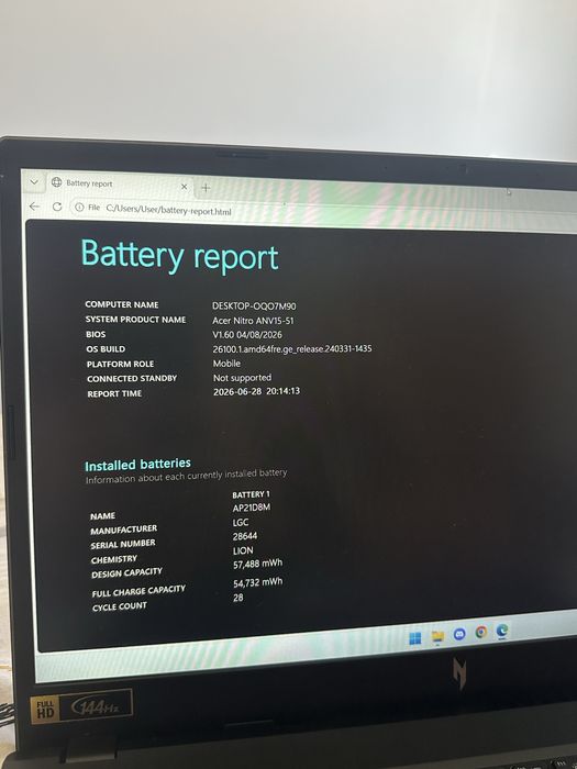 Laptop Gaming Acer Nitro V15, încă in garanție