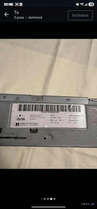 Radio casetofon și CD Becker Mercedes