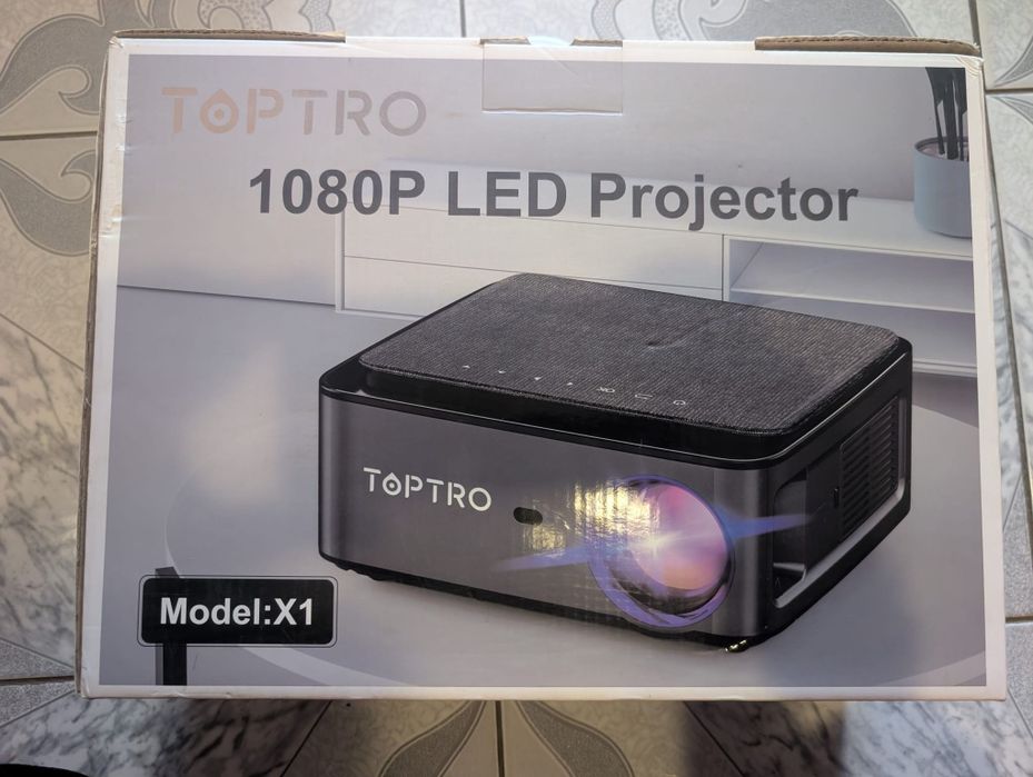 Videoproiector TOPTRO X1 Full HD 1080p Nativ, Wi-Fi 5G – Nou