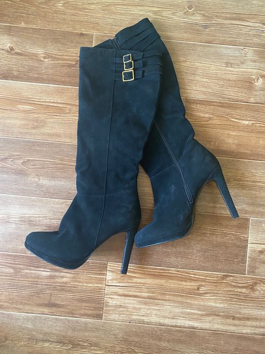 Сапоги замшевые демисезонные