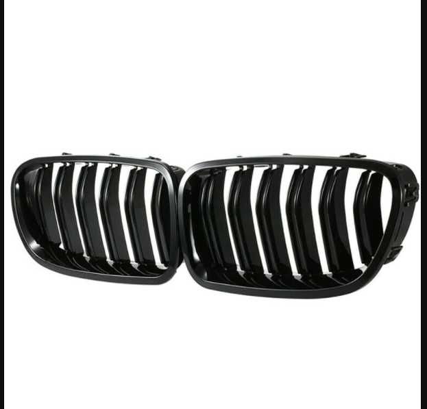 Бъбреци / Решетки за BMW F10 / F11 ; Черен Гланц Двойни
