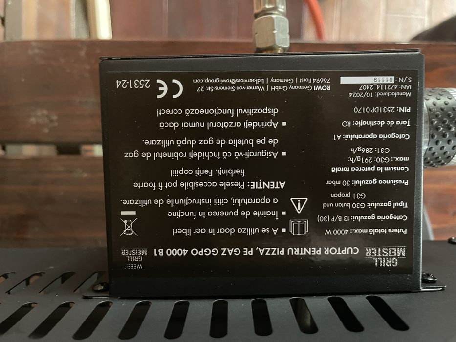 Cuptor pizza pe gaz Grill Meister