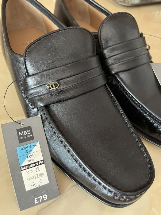 Mocasini din piele naturala Mark&Spencer,Mocasinii sunt noi cu etichet