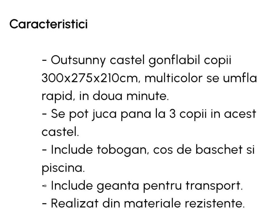 Castel gonflabil pt.copii