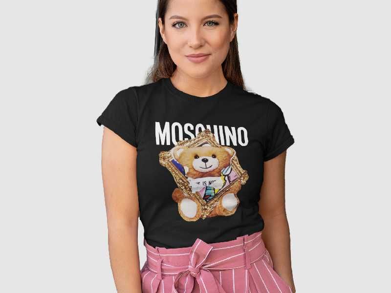 Тениска Moschino Bear принт Различни модели
