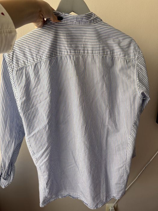 Връхна риза зелена, розова, синя риза райе