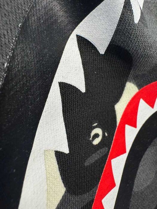 Bape Shark "Glow in the Dark" Black Camo Shorts
