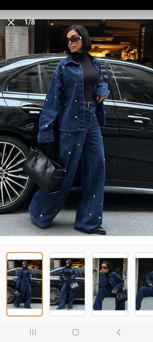 Уникален дънков комплект.Нов.