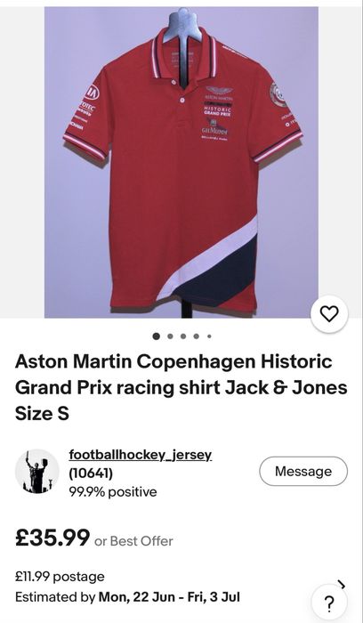 JACK & JONES Copenhagen Historic GRAND PRIX Aston Martin t shirt/мъжка тениска L