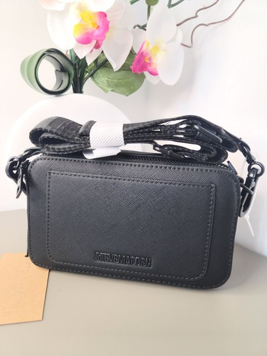Оригинална дамска чанта Steve Madden - Черна crossbody