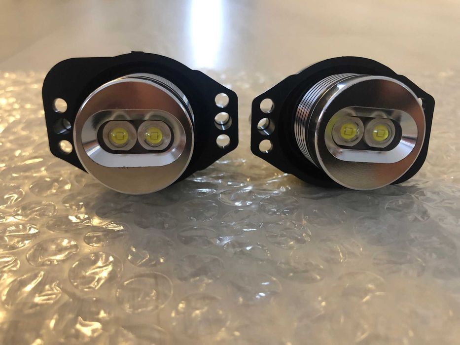 Set Bec Angel Eyes Led Marker Alb BMW E39/E60/E65/E53/E90 Canbus 20W