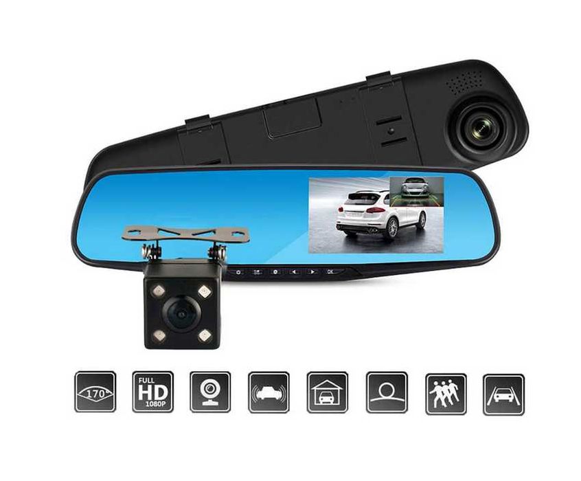 Огледало за обратно виждане с DVR видео камера, Full HD-4.3 inch.