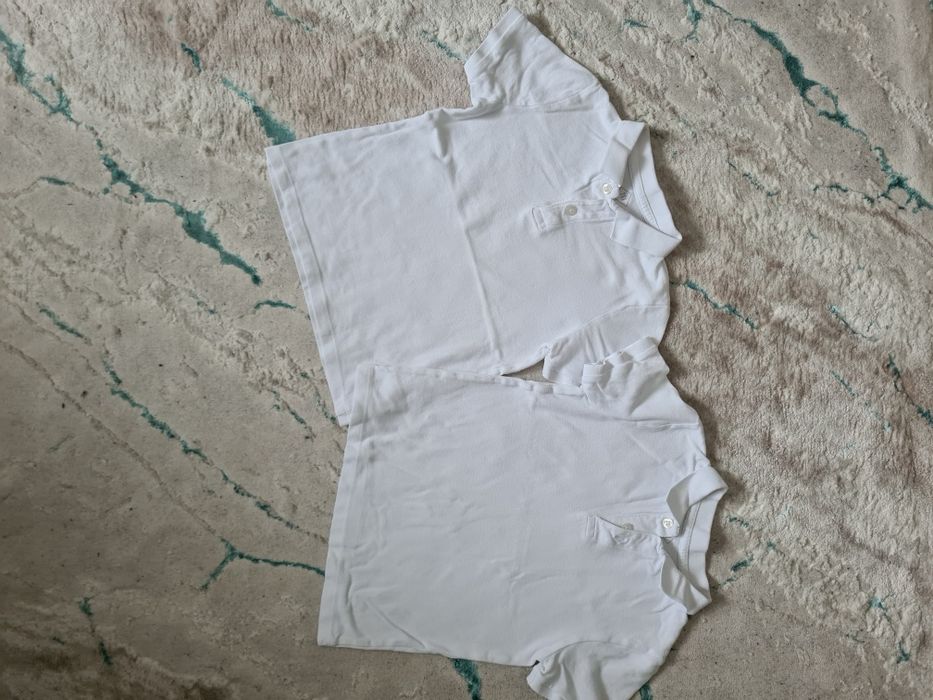 Lot 5 tricouri albe, H&M, Tex, marimea 116