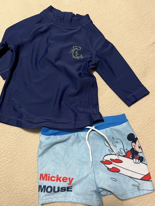 Бански за момче 2-3г, плюс подарък чехли Спайдермен