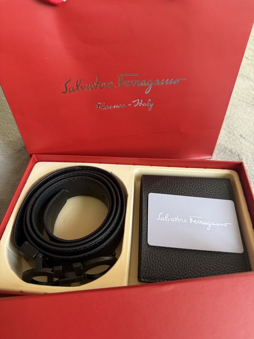 Ferragamo комплект колан и портфейл