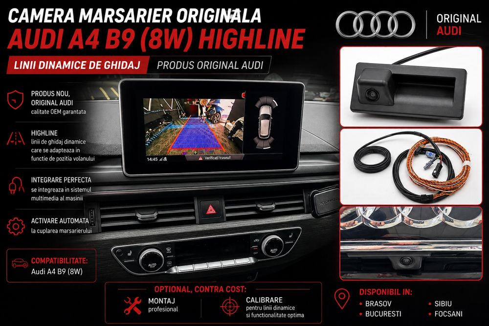 Camera ORIGINALA marsarier Audi A4 B9 8W HIGHLINE Camera Video Spate