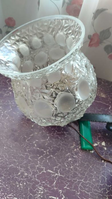 Старинен абажур декорация плетена кошница