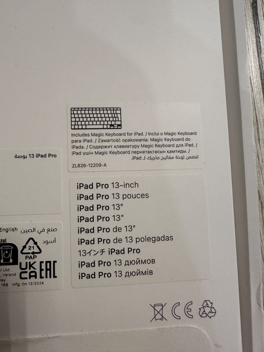 Ipad 13” pro M4 space black 512 gb + Apple Magic keyboard