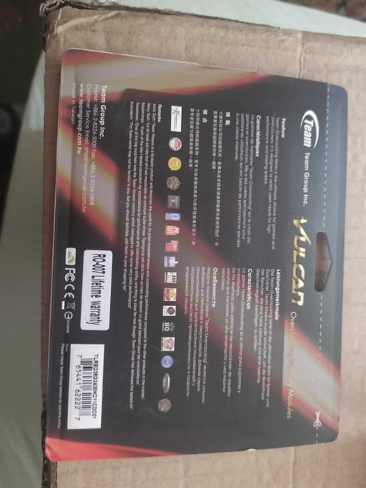 TeamGroup Vulcan Red, 8GB (2 x 4GB) DIMM, DDR3, 2400MHz