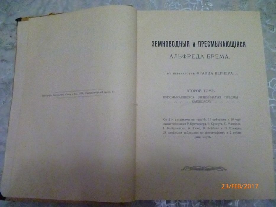 Антикварная книга А. Брем. Жизнь животных.