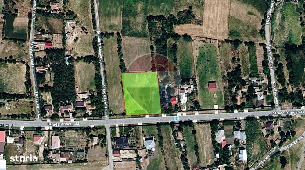 Teren intravilan 2.800 mp, front 48 m la DJ201, Axintele - Ialomita