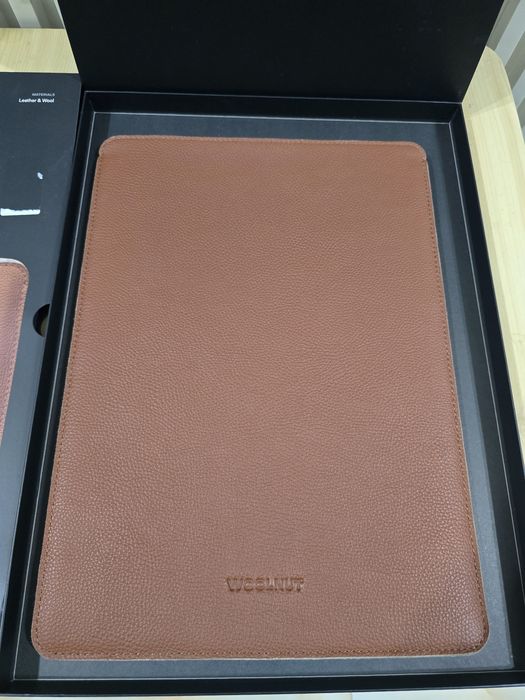 Кожен калъф WOOLNUT за MacBook Air 1 5", скандинавски дизайн, първокласна защита, филцов