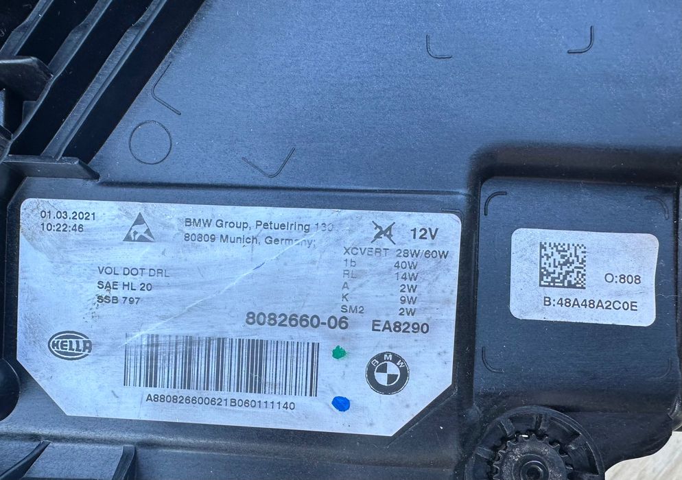 Фар far десен фарове Black за Бмв Г30 Г31 фейс Bmw 5 G30 G31 LCI,USA