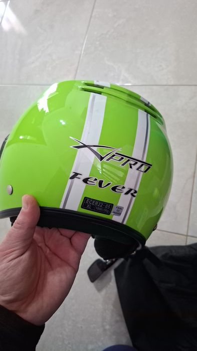 Vand pereche casca verde moto scuter A Pro marimi M, XL
