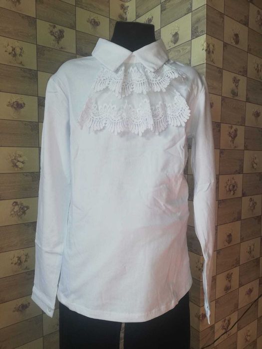 Блузка школьная трикотаж девочке