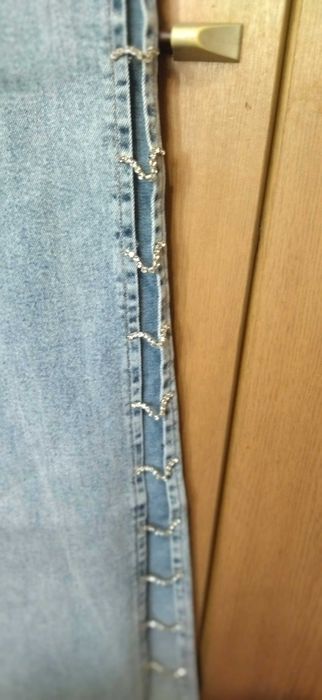 Дамски  памучен панталон - дънки