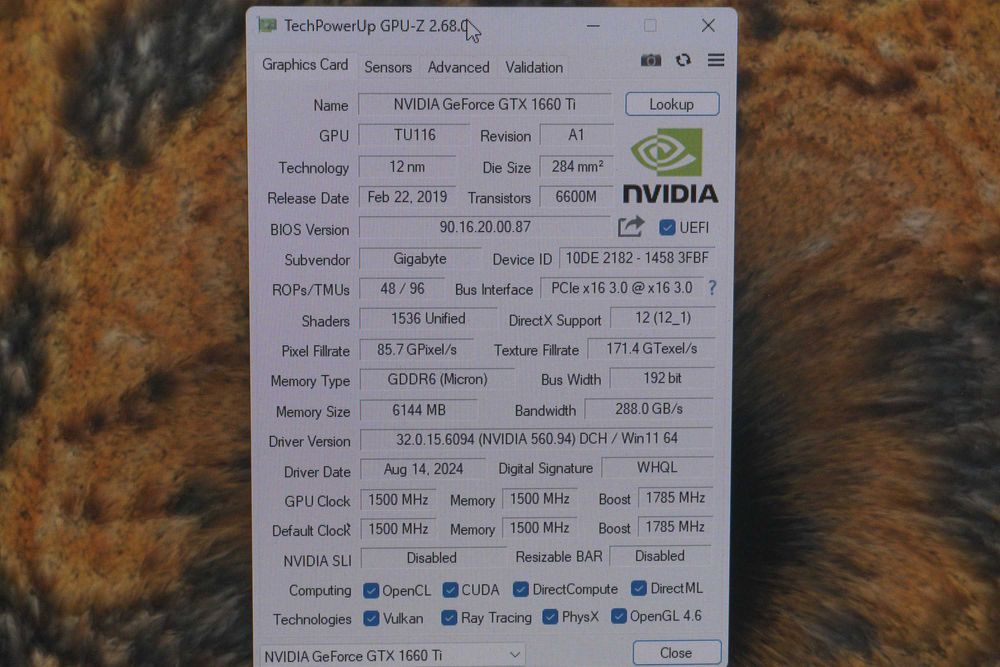 GPU GTX 1660 Ti 6GB Gigabyte Mini ITX OC Nvidia GeForce