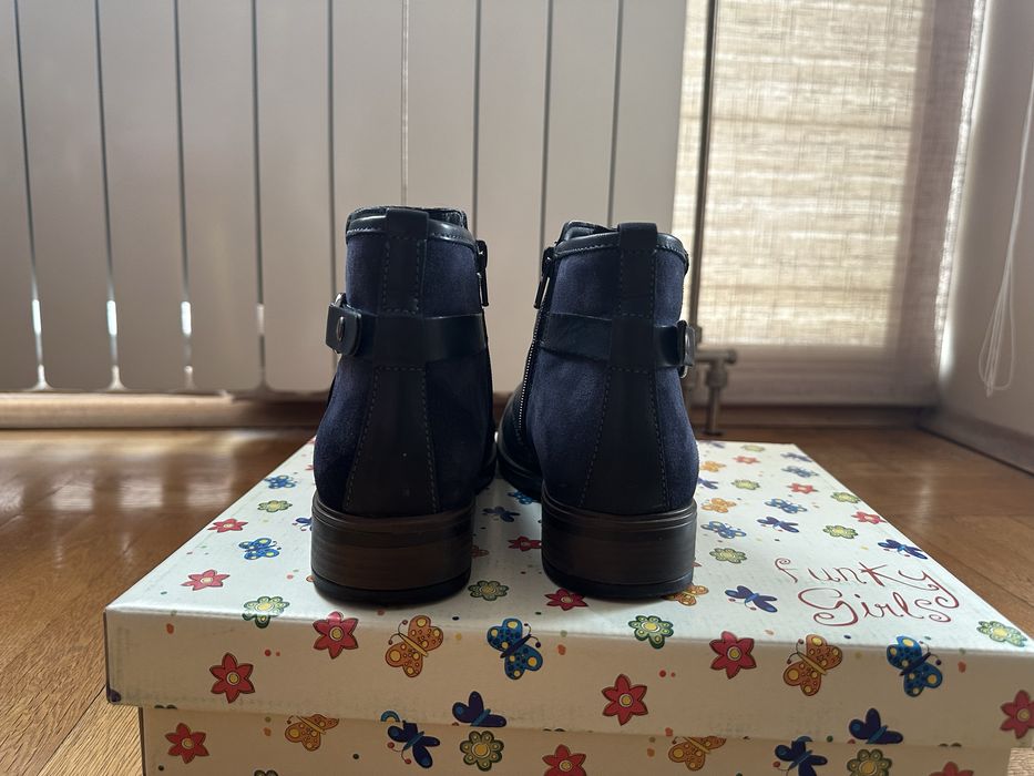 Боти от естествена кожа с топла подплата