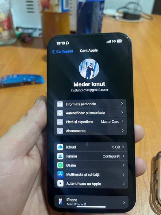 Vand iphone 13 stare impecabila la cutie, baterie 82% de 128 gb