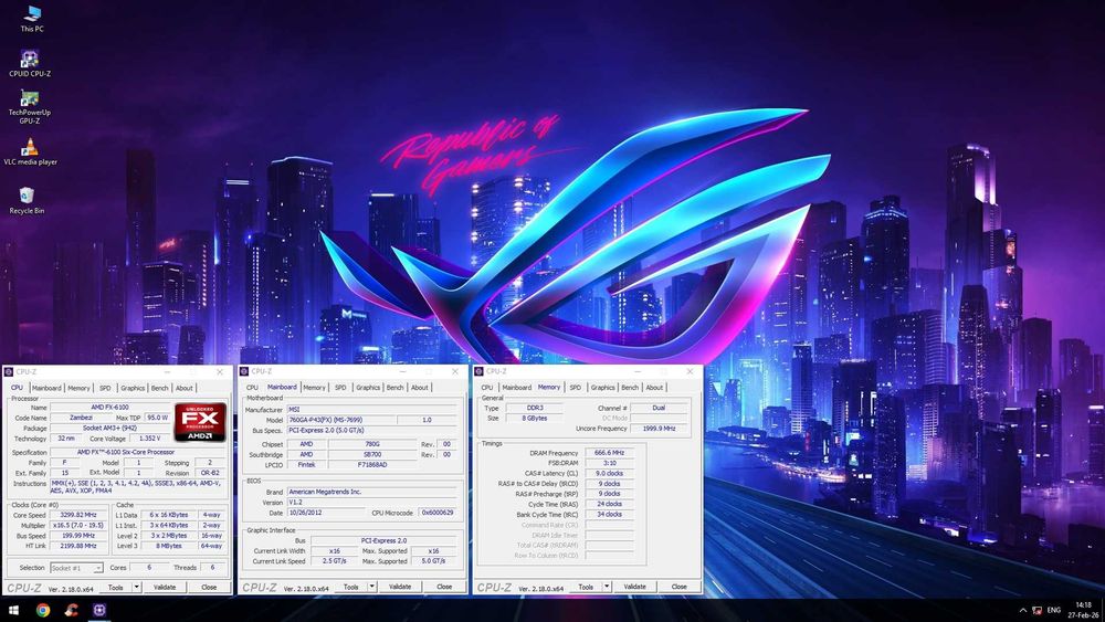 KIT AM3+ 6 Core FX-6100+Placa+8GB Corsair+Cooler !! CA NOU !! 200lei