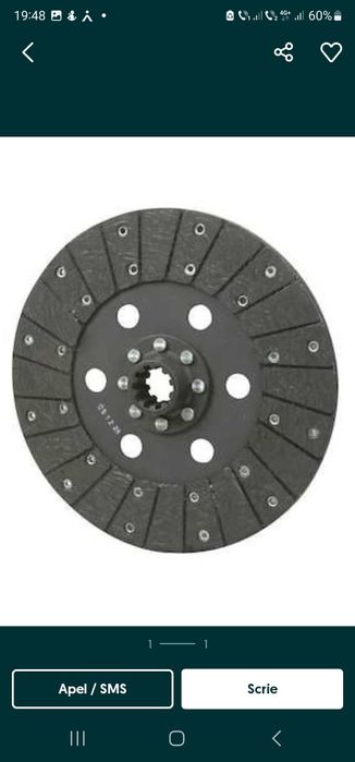 Disc ambreiaj cu arcuri pentru tractoare Ford. Diametru: 280mm
Numar c