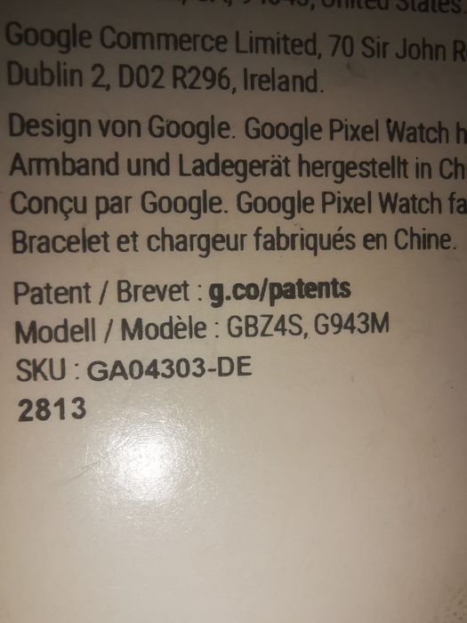Google watch  41mm LTE