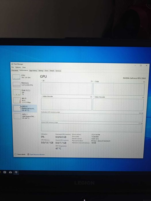 Laptop Legion 5 17ARH05H 17" Ryzen 5 4600H 2060 16GB RAM 1TB SSD
