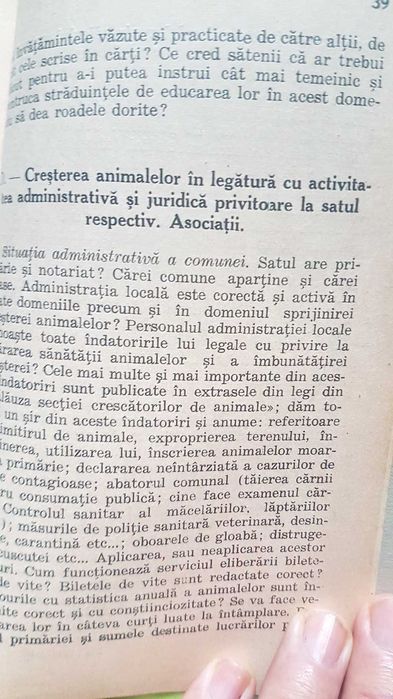 F744-I- Indrumari pentru echipele de veterinari Romania-Intocmirea Monografiei Zootehnice a unui Sat Rege Carol 2. Stare foarte buna.