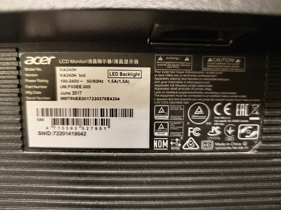 Монитор Acer KA240H LCD