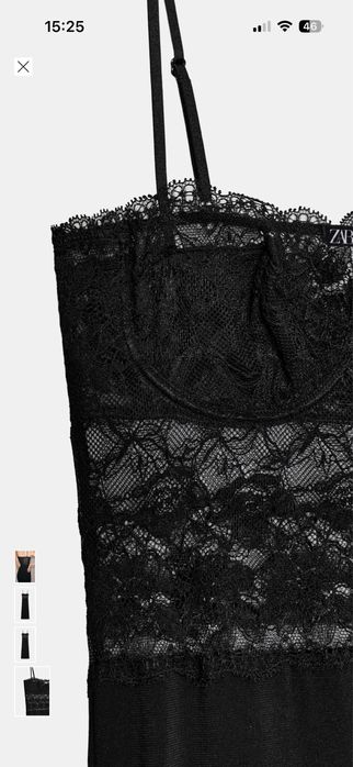 Дълга черна дамска рокля ZARA