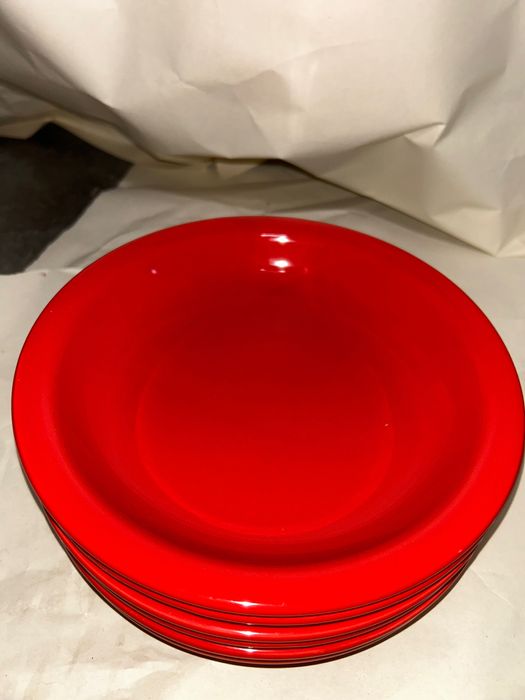 Set de 6 farfurii roșii 26 cm