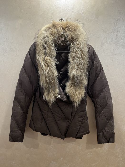 geaca de fas cu blana naturala si umplutura  puf